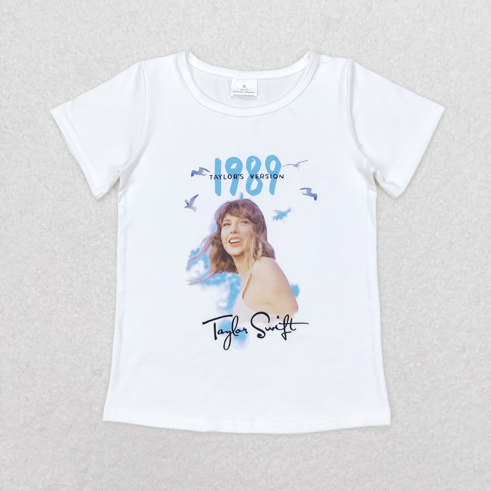 Baby Girls 1989 White Singer Short Sleeve Tee Shirts Tops