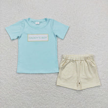 Load image into Gallery viewer, Baby Boys Daddy&#39;s Boy Shirt Shorts Rompers Father&#39;s Day Clothes Sets
