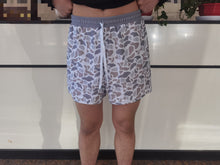 Load image into Gallery viewer, Adult Man Grey Camo Bottom Trunk Drawstrings Shorts Swimwear
