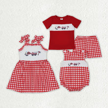 Load image into Gallery viewer, Baby Boys Girls Sibling Fire Truck Red Dresses Outfits Clothes Sets
