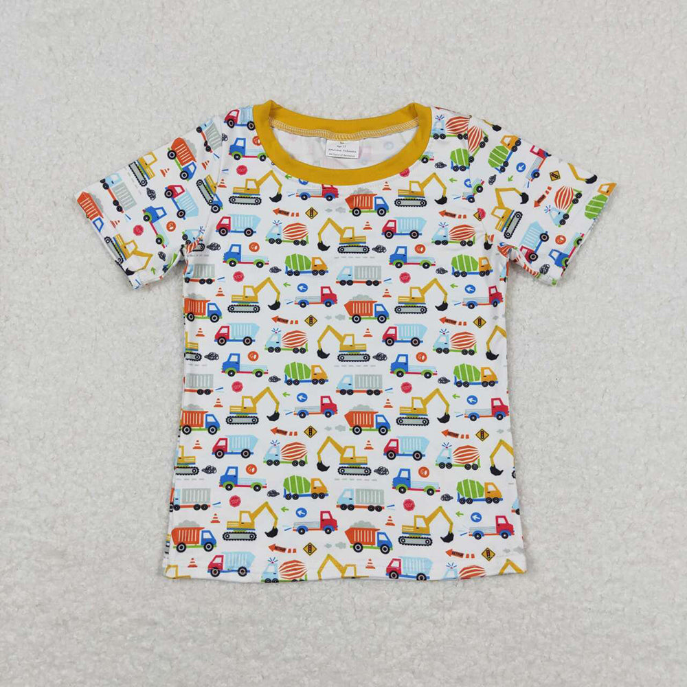 Baby Boys Construction Short Sleeve Tee Shirts Tops