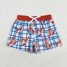 Load image into Gallery viewer, Baby Boys Summer Crawfish Plaid Trunks Swimsuits Swimwear
