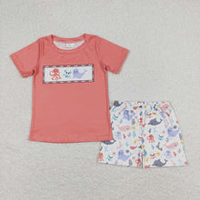 Load image into Gallery viewer, Baby Boys Octopus Crab Sea Lion Shirt Shorts Clothes Sets
