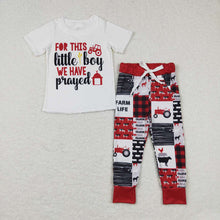 Load image into Gallery viewer, Baby Boys Farm Life Short Sleeve Tops Pants Clothes Sets
