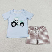 Load image into Gallery viewer, Baby Boys Farm Tractor Shirt Top Shorts Clothes Sets
