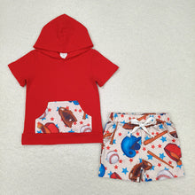 Load image into Gallery viewer, Baby Girls Baseball Boys Hooded Sibling Outfits Clothes Sets
