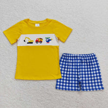 Load image into Gallery viewer, Baby Boys Constructions Short Sleeve Tee Top Shorts Clothes Sets
