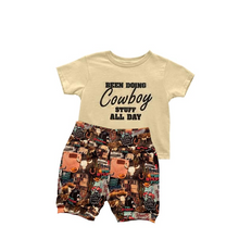 Load image into Gallery viewer, Baby boys cowboy stuff shorts set
