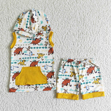 Load image into Gallery viewer, Baby boys lion hoodie top sets
