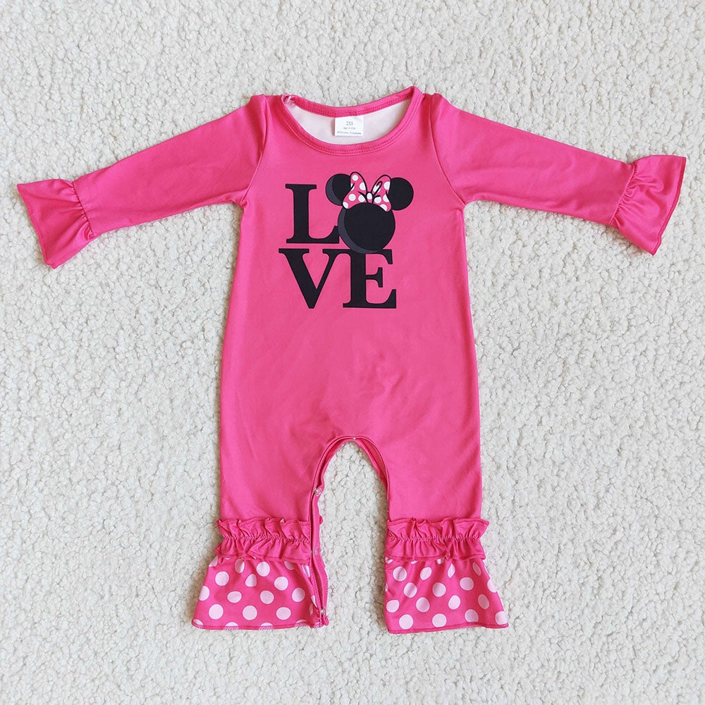 Pink Love Valentines Rompers