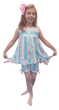 Load image into Gallery viewer, Baby girls colorful stripe summer shorts sets

