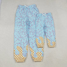 Load image into Gallery viewer, Mommy and Me Baby Girls Blue Drip Team Pockets Yoga Active Pants
