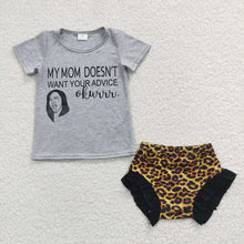 Load image into Gallery viewer, Letter leopard bummie set
