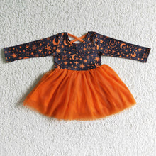 Load image into Gallery viewer, Baby girls Halloween star moon tutu dresses
