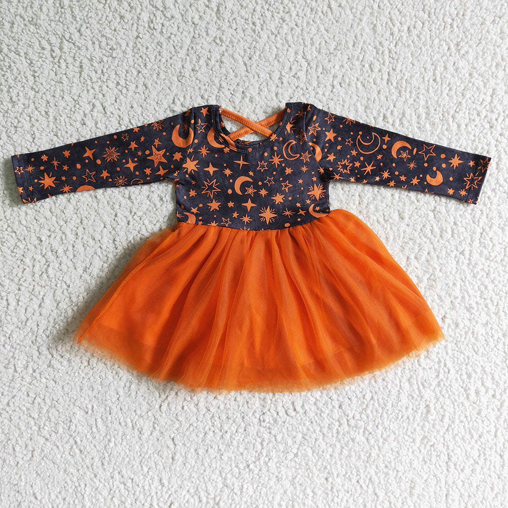 Baby girls Halloween star moon tutu dresses