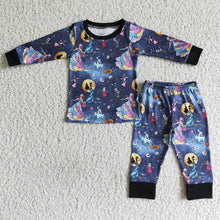 Load image into Gallery viewer, Baby kids halloween night long sleeve pajamas
