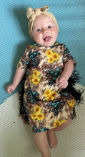 Load image into Gallery viewer, Baby girls western tassel faith dresses
