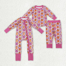 Load image into Gallery viewer, Sibling Baby Girls Floral Pumpkins Rompers Pajamas Clothes Sets

