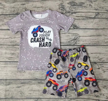Load image into Gallery viewer, Baby boys monster truck shorts sets
