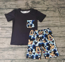 Load image into Gallery viewer, Baby boys cartoon mouse pocket shorts sets
