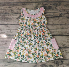 Load image into Gallery viewer, Baby girls peach floral pocket dresses
