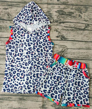 Load image into Gallery viewer, Baby boys girls hoodie leopard shorts sets
