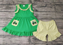 Load image into Gallery viewer, Baby girls tractor summer pocket sets
