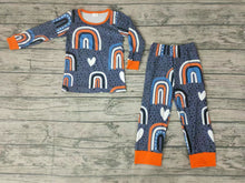 Load image into Gallery viewer, Baby boys rainbow orange pajamas pants clothes sets
