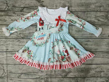 Load image into Gallery viewer, Baby girls Christmas long sleeve house dresses
