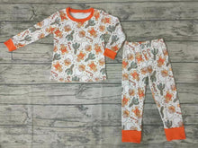 Load image into Gallery viewer, baby kids western santa pajamas clothing sets
