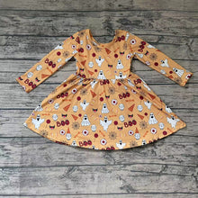 Load image into Gallery viewer, Halloween ghost orange baby girls dresses
