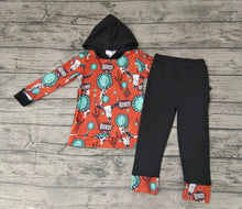 Load image into Gallery viewer, Baby boys girls west cow hooded fall clothes sets
