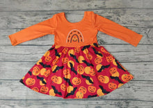 Load image into Gallery viewer, Baby girls Halloween rainbow dresses
