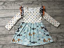 Load image into Gallery viewer, Baby girls long sleeve Halloween dots dresses
