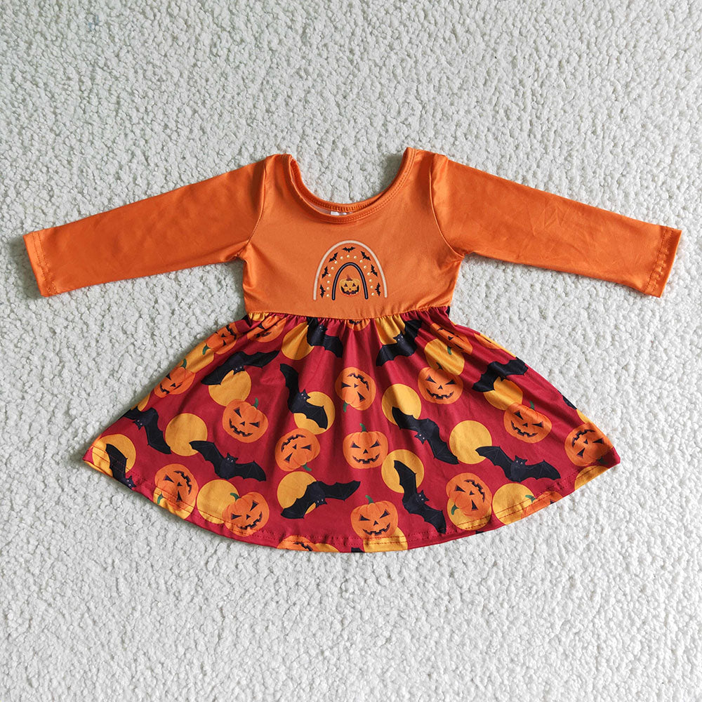 Baby girls Halloween rainbow dresses