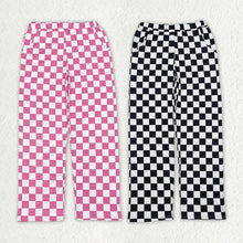Load image into Gallery viewer, Adult Women Pink Black Checkered Two Colors Bottom Pants
