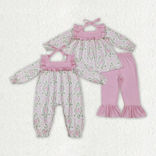 Load image into Gallery viewer, Sibling Baby Girls Pumpkins Bows Rompers Outfits Sets
