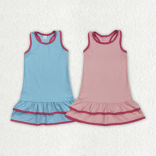 Load image into Gallery viewer, Sibling Baby Girls Sleeveless Yoga Knee Length Dresses
