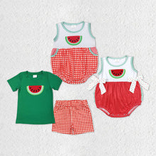 Load image into Gallery viewer, Baby Boys Watermelon Sibling Summer Rompers Clothes Sets
