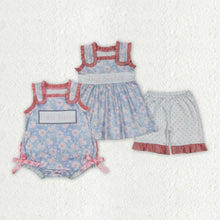 Load image into Gallery viewer, Sibling Baby Girls Floral Big Little Sister Rompers Outfits Sets
