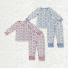 Load image into Gallery viewer, Sibling Boys Baby Girls Bamboo Pumpkins Top Pants Pajamas Outfits
