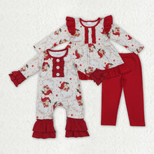 Load image into Gallery viewer, Sibling Baby Girls Christmas Santa Stars Rompers Outfits Sets
