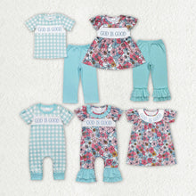 Load image into Gallery viewer, Baby Boys Girls God Is Good Sibling Rompers Clothes Outfits Sets
