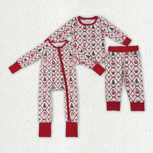 Load image into Gallery viewer, Sibling Baby Girls Christmas Bows Gingerbread Plaid Rompers Pajamas

