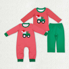 Load image into Gallery viewer, Baby Boys Christmas Tractor Construction Sibling Rompers Clothes Sets
