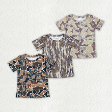 Load image into Gallery viewer, 3colors Sibling Baby Boys Camouflage Short Sleeve Tee Shirts Tops
