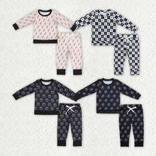 Load image into Gallery viewer, Baby Boys Western Brother Sibling Top Pants Pajamas Clothes Sets
