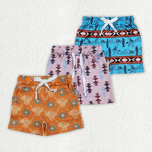Load image into Gallery viewer, 3 Colors Sibling Baby Boys Western Bottoms Shorts
