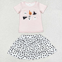 Load image into Gallery viewer, Baby Girls Halloween Pumpkin Top Skirts Clothes Sets
