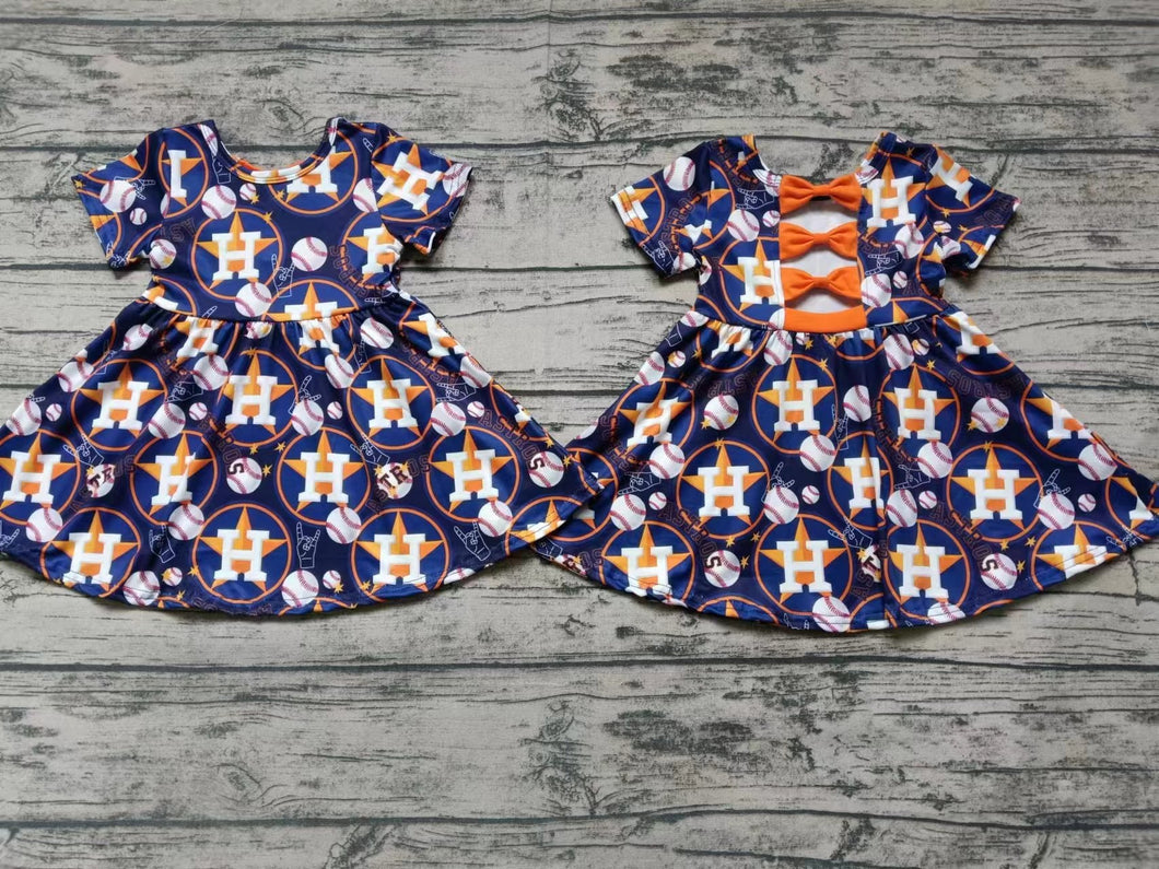 Baby Girls Baseball Team Knee Length Dresses split order preorder April 7th